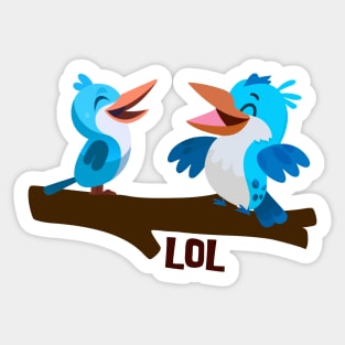 Kookaburras having a LOL Sticker